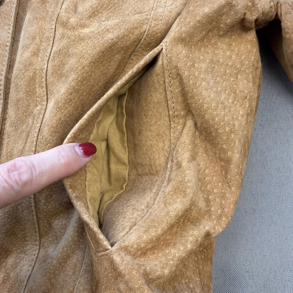 RARE VTG Reed Western Wear Women's‎ S Rockabilly Suede Leather Jacket Rodeo